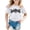 White, variant on Hienoo Toddler Girls T Shirt Graphic Short Sleeved Crew Neck T-Shirt Children's Casual Tshirt