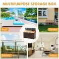 thumbnail image 2 of 120 Gallon Outdoor Storage Box with Waterproof Inner, Large Wicker Patio Storage Bin, Deck Boxes for Cushions, Garden Tools, Pool Toys, Aluminum Frame, Brown, 2 of 8
