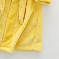thumbnail image 5 of Boys Girls Kids Soft Flannel Bathrobe,Thickened Warm Hooded Sleep Robe with Waist Tie,Plush Cozy Loungewear for Fall Winter for 18-24 Months Toddler Pajamas,Yellow,Size 18-24 Months, 5 of 6