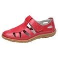 thumbnail image 6 of Closed Toe Work Sandals for Women 2025 Spring Summer Leather Non Slip Gladiator Flats Walking Shoes, 6 of 7