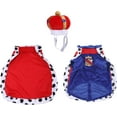 thumbnail image 3 of Monebena Halloween King Dog Costume Prince Royal Dog Cape Crown Velvet Lord Farquaad Pet Outfits Clothes for Small Medium Large Cat Dog Cosplay Halloween Christmas Party Holiday Dress Up (Small), 3 of 7