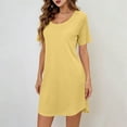 thumbnail image 5 of QSXADF Women's Nightgowns Sleep Shirts Sleepwear Dress Nightdress Short Sleeve Crew Neck Graphic With Pockets Soft Women Summer Pajamas Soft Loungewear, 5 of 7