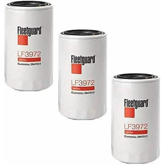 Fleetguard LF3972 Lube, Spin-On (Pack of 3), Replaces Baldwin BT7349, Donaldson P558615, Chrysler 5083285AA