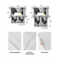 thumbnail image 5 of Grey Retro Vintage Swag Curtains for Living Room/Bedroom Windows, Farmhouse Country Animal Modern Kitchen Curtains and Valances Set 36 Inch Length, Light Filtering Swags Valance Curtain Panels, 5 of 5