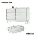 thumbnail image 6 of 6 Drawer Double Dresser Features Vintage-style and Bevel Design, 6 of 6
