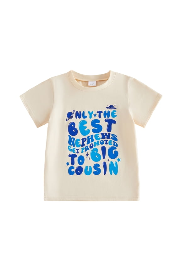 Cousin Crew Shirts Toddler Baby Boy Only The Best Nieces Get Promoted to Big Cousin T-Shirt Little Boy Summer Short Sleeve Pullover Tee Shirt Tops