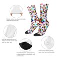 thumbnail image 3 of Hirioo Mexican Bright Style Pattern Adult Middle Tube Socks Breathable Sock Non-Pilling,Contrasting Color Design, 3 of 6