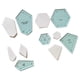 thumbnail image 1 of 300 Pieces Paper Patchwork Shapes Acrylic Quilt Template Quilting Patchwork Patchwork Craft Sewing-hy, 1 of 5
