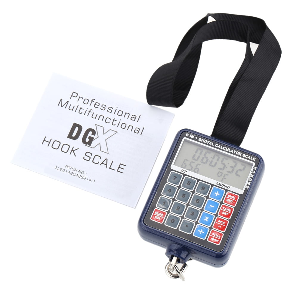 US_ 50Kg/10g Smile Face Mini Digital Backlight Hanging Scale Luggage Weight Tool 