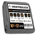 thumbnail image 2 of (2 pack) White Duck Outdoors 10' x 12' Gray Canvas Tarp – Heavy Duty 18 oz Waterproof Cover with Rustproof Grommets, 2 of 7