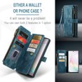 thumbnail image 4 of Wallet Case Compatible with Samsung Galaxy Note 10 Plus, Multifunctional Magnetic Closure Folio Case, [RFID Blocking] Durable PU Leather Flip Lanyard Strap Wristlet Zipper Card Holder Case, Blue, 4 of 10