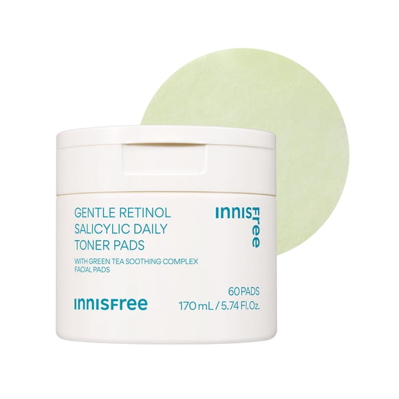 Almohadillas de tónico innisfree Daily Gentle Retinol para acné salicílico