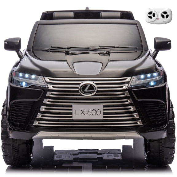 24V Ride On Car for Big Kids, Officially Licensed Lexus LX600 2 Seater Electric Car for Kids, Ride On Cars with Remote Control, Battery Powered Riding Toy for Boys & Girls Ages 3–7 Black