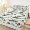 thumbnail image 3 of Homewish Wildlife Duck Teen Full Size Sheets, Jungle Pine Tree Bed Sheets, Rustic Farmhouse Theme Sheet Sets, Ultra Soft Bedroom Decor, 4-Piece, 3 of 7