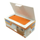 thumbnail image 2 of Cubrebocas adulto tricapa 3 pliegos naranja con elastico caja c/50, 2 of 3