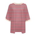 thumbnail image 4 of JGTDBPO Summer Tops for Women Oversized Striped T Shirts Short Sleeve Crewneck Pullover Tops Casual Color Block Loose Basic Tee Shirts 2024 Trendy Clothes, 4 of 5