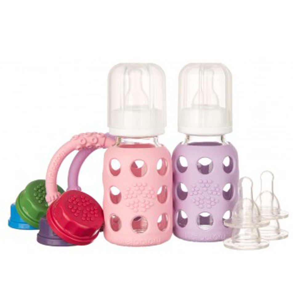 Two-Bottle Starter Set with 4-Ounce Glass Bottles, Teether Set, Nipple Set, and Flat Cap Set - image 3 of 4