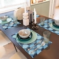 thumbnail image 6 of Linen Placemat With 18×12in Double Stitching Is Effectively Insulated And Foldable For Family Hotel Picnic Trips Argyle Plaid Lightskyblue_49288_2 Four Pieces, 6 of 8