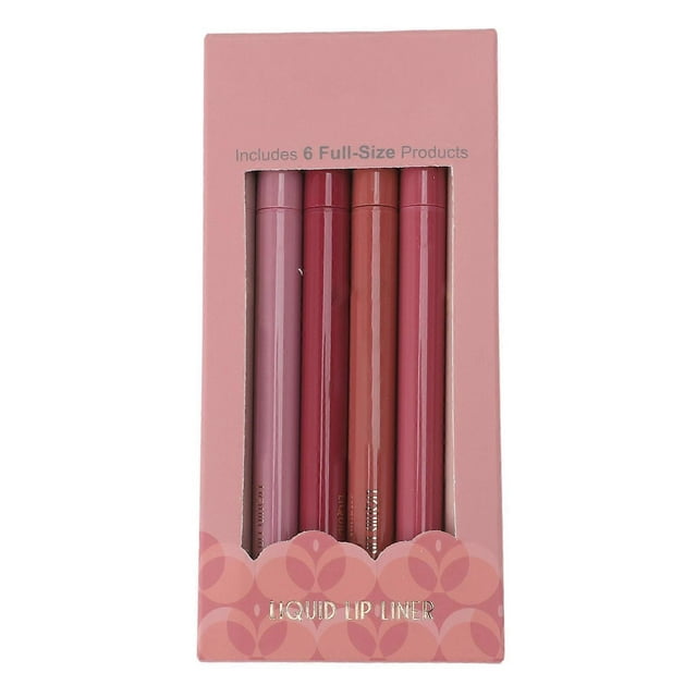 Crayon à lèvres liquide 6 couleurs, séchage rapide, waterproof, longue tenue, 0,6 ml, mat, pour fête, festival, rendez-vous galant