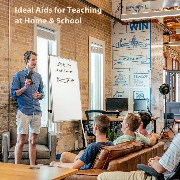 Maxtek Magnetic Easel Whiteboard 36x24 Adjustable, Flipchart