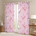 thumbnail image 2 of Manfei Baseball Ball Games Curtains and Drapes Pack of 2 (52x63 Each),Cute Ribbon Bowtie Black Out Curtains, 2 of 6