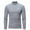 Gray, variant on TIHLMK T-Shirts Blouse Men's Mid-collar Long-sleeved Solid Color Stretch Slim Bottoming Shirt Top Black