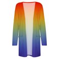 thumbnail image 3 of ZQGJB Lightweight Cardigans for Women Fall Trendy Thin Jacket Open Front Kimono Cardigan Cover Ups Tie Dye Printed Loose Fit Casual Outwear Top with Pockets Multicolor XXL, 3 of 4