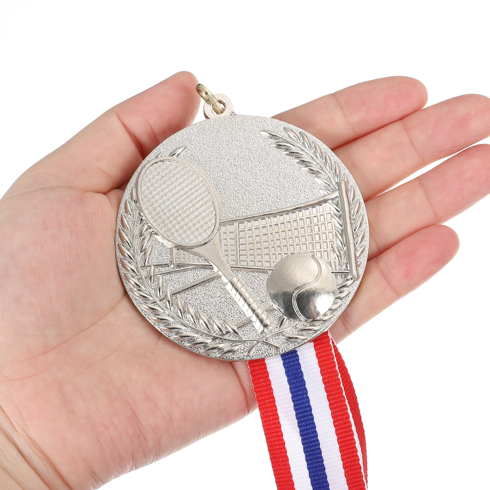 Uxcell 2.7" Silver Tennis Medals, 3Pcs Tennis Award Medals