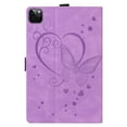 thumbnail image 3 of SaniMore Case for iPad Pro 11 2024, PU Leather Case with Embossed Butterfly Shockproof TPU Back Card/Pen Holder Anti-slip Stand Full Protective Fashion Wallet Cover, Purple, 3 of 12