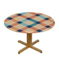 thumbnail image 3 of Nawypu Table Cover Round Tablecloth D-checker 100% Polyester Fiber White, 3 of 7