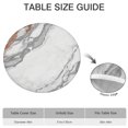 thumbnail image 6 of White Gray Rose Gold Marble Pattern Round Fitted Tablecloth with Elastic Edge,Dining Table Cover Waterproof,Outdoor Round Tablecloth for Camping,Dining,Indoor and Outdoor, 6 of 7