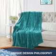 thumbnail image 5 of Walensee Ultra Soft Microplush Fleece Throw Blanket, 50" x 60", Teal, Machine Washable, 5 of 8