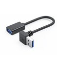 thumbnail image 1 of Cable de extensión USB 3.0 compacto con curvatura de 90 grados, adecuado para varios dispositivos, 0,3 m, curva hacia arriba, 1 of 5