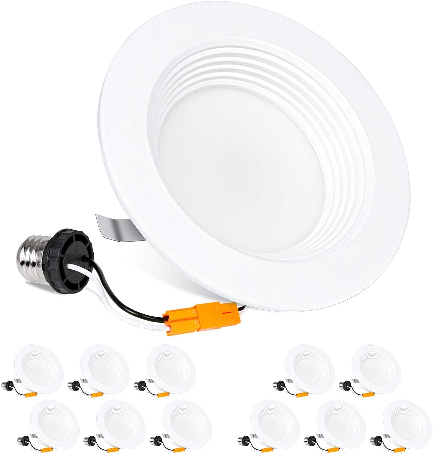 Details about   12 X Round 4 inch Trim Downlight 9W LED Recessed Dimmable LED Retrofit kit 