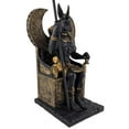 thumbnail image 4 of Veronese Design 10 5/8 Inch Egyptian God Anubis Sitting On Throne Resin Black Gold Painted Finish Sculpture, 4 of 7