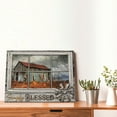 thumbnail image 4 of Rustic Old Barn Canvas Wall Art Farmhouse Red Barn Family Decor Print Paintings Country Farm Pictures Modern Home Artwork Decor For Living Room Kitchen Bathroom Framed Ready To Hang 12x16 Inch, 4 of 6