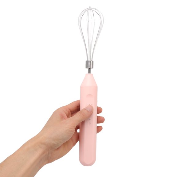 Portable Handheld Milk Frother 3 Speeds, Stainless Steel USB Rechargeable Electric Egg Beater for Home Cooking, Coffee Making
