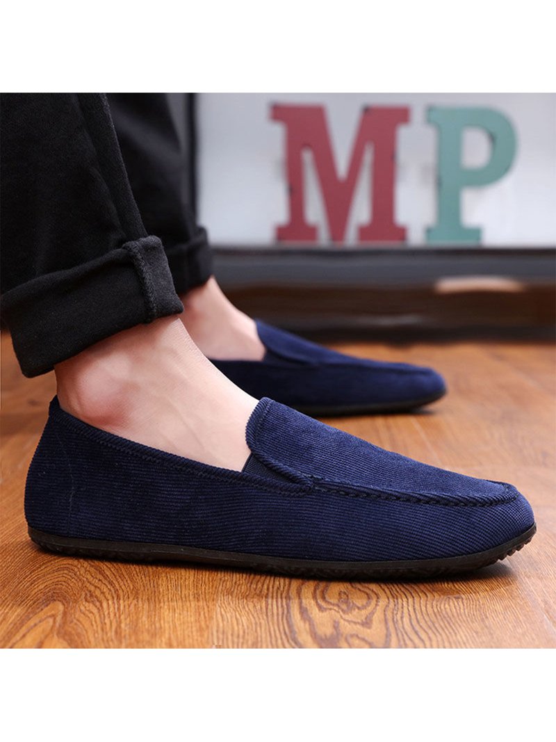 Frontwalk Mens Flats Slip On Casual Walking Shoes Canvas 