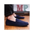 thumbnail image 4 of Fangasis Men Loafers Flat Casual Walking Shoes Comfort Flats Daily Cloth Moccasin Navy Blue 1# 9, 4 of 4