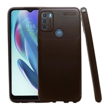 Funda de Silicon Uso Rudo Atti Motorola Moto G50 5g Cafe 1pz Mas Mica 9D