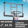 thumbnail image 3 of Euroco Portable Basketball Hoop Height Adjustable 6.6ft - 10ft, Basketball System with 44 inch Backboard and Wheels for Outdoor Indoor Basketball Goal Game Play Set, 3 of 7