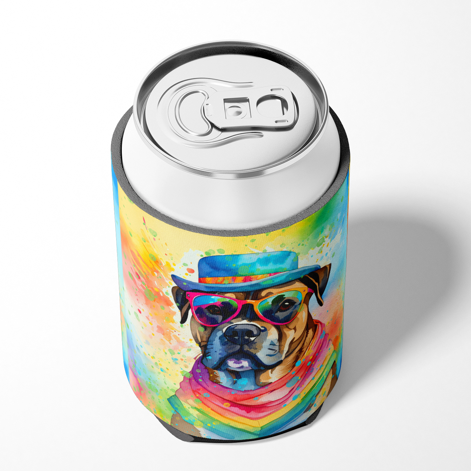 Cane Corso Hippie Dawg Can or Bottle Hugger 3 in x 5 in