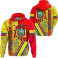 thumbnail image 3 of Sudadera con capucha con estampado de mapa y bandera de Ecuador, sudadera con capucha con emblema nacional ecuatoriano para hombre, ropa informal, sudadera deportiva para hombre, 3 of 5