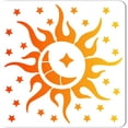 thumbnail image 1 of Plantillas grandes de sol y luna de 30 x 30 cm, reutilizables, para decoración de paredes del hogar., 1 of 9