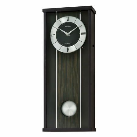 Seiko QXM396KLH Classic Modern Pendulum Clock, Black