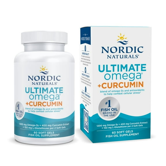 Nordic Naturals Omega Curcumin Soft Gels, Combats Cellular Stress, 60 Ct