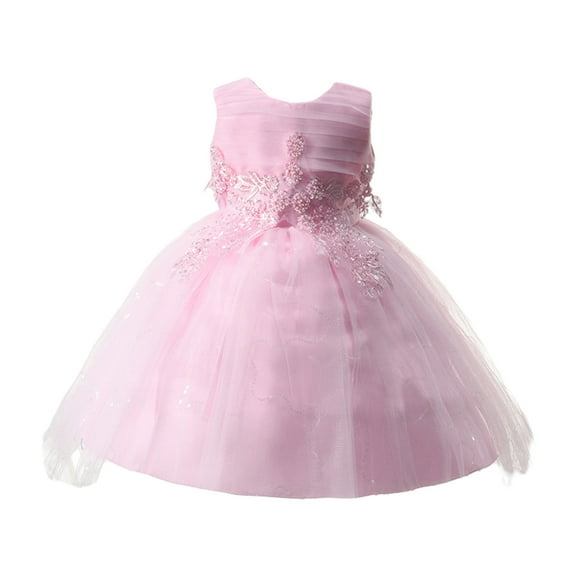 Edvintorg 6M-4Y Toddler Baby Dress Clearance Princess Birthday Party Skirt Little Girls Bowknot Flower Sleeveless Dresses Kids Dresses For Girls 7M-3Y