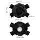 thumbnail image 2 of Broches de flor de camelia elegante Uxcell, alfileres de lazo de flor de lana sintética, corsage floral para mujeres en negro, 2 of 7