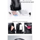 thumbnail image 4 of Mochila para mujer, bolso impermeable dermis, mochila antirrobo, bolso de hombro ligero, mediano, negro (1 unidad), 4 of 5