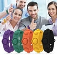 thumbnail image 4 of Dimple Fidget Toy Adjustable Bubble Push Pop Bracelet Silicone Dimple Fidget Toy Washable Stress Relieve Toy, Yellow, 4 of 8